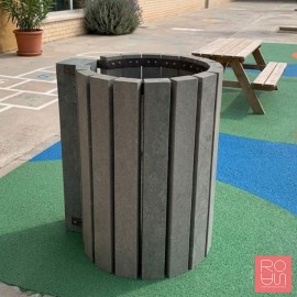 Papereres Urbanes de Plàstic Reciclat Madeira